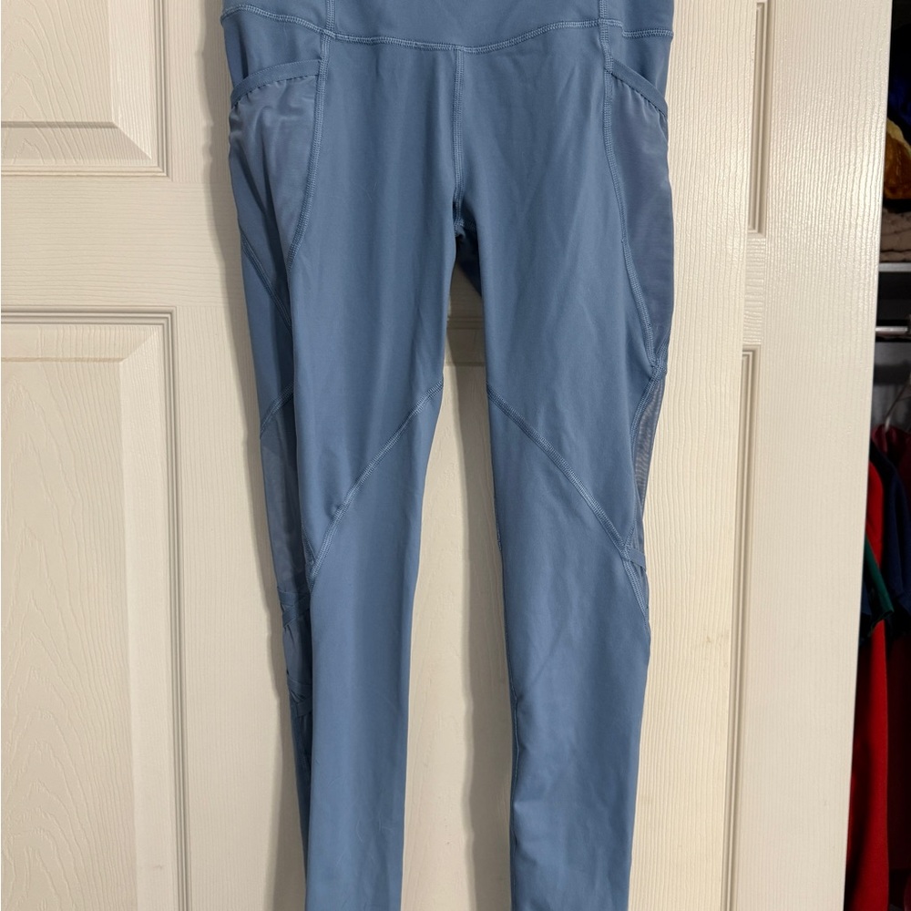 Victoria’s Secret SPORT Light Blue Athletic Leggings with mesh sides